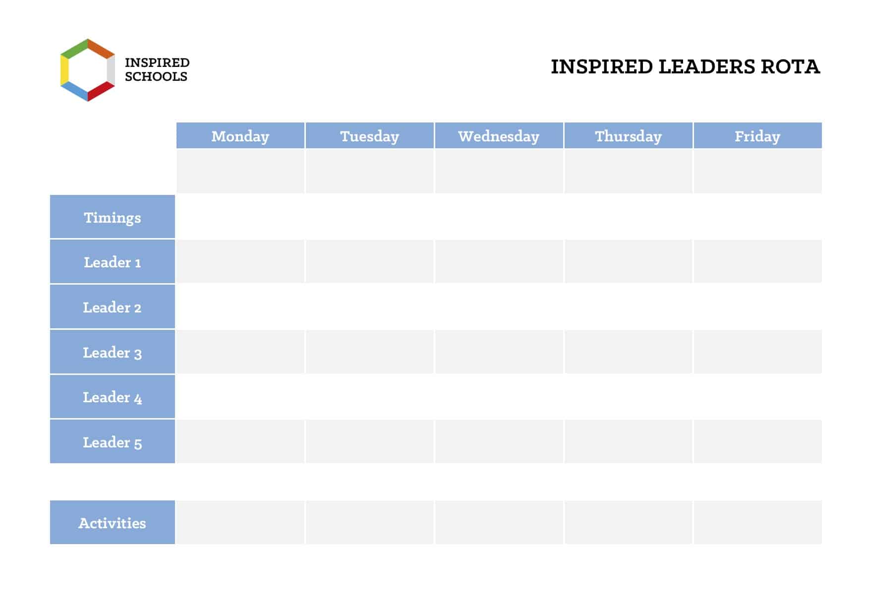 Inspired Leaders Rota
